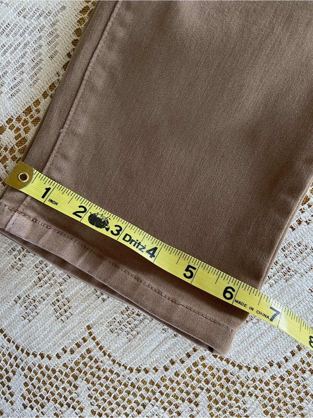 NYDJ Mid Rise LEGGING Stretch Jeans in Camel Brush Demin Size 2 - Picture 9 of 14